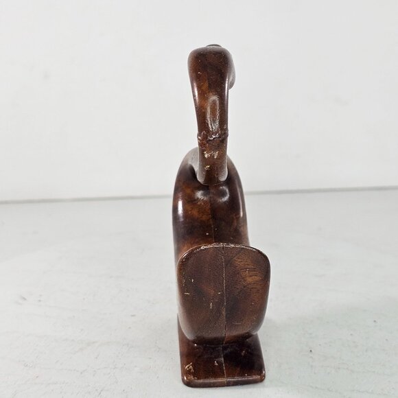 Vintage Hand-Carved Wooden Duck Sculpture *Repaired Neck* Signed - Picture 4 of 8